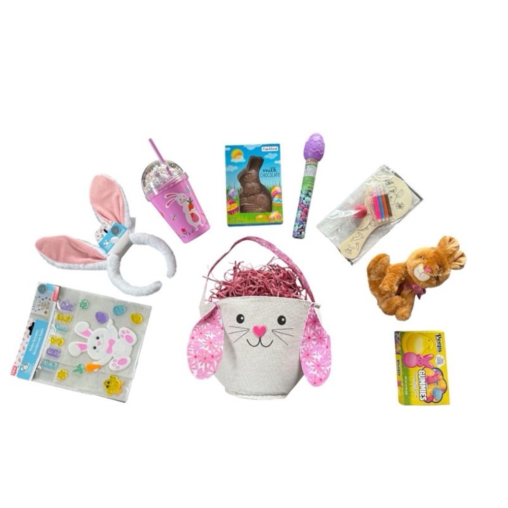 Easter basket  Set With Surprises For The Little Ones. Blue Or Pink.